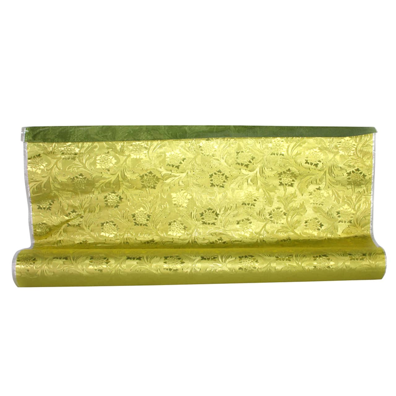 JAM Paper Floral Foil Wrapping Paper, 20" x 30ft.